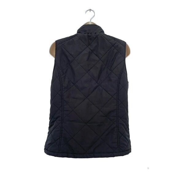 Lauren Ralph Lauren Green Label Women's Sz M Black Quilted Vest Red Lining - Picture 3 of 11